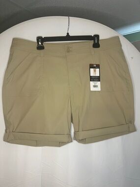 Eddie Bauer Khaki Roll-Cuff Utility Bermuda Shorts